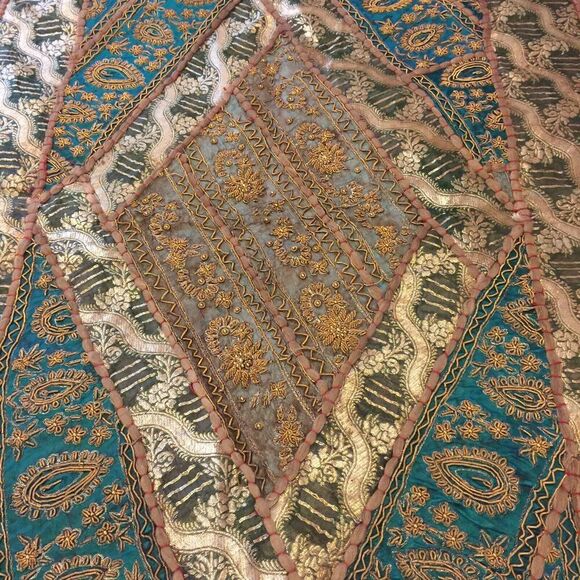 Indian / Indonesian Blanket/ Rug/ Wall ? 92”L x 74” W READ - Picture 3 of 15